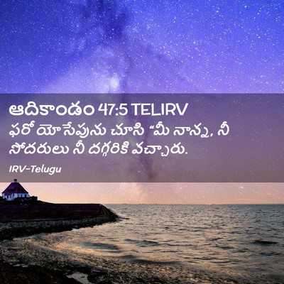 Picture 02 - ఆదికాండం 47:5 TELIRV - ఫరో యోసేపును చూసి - Bible Verse Picture
