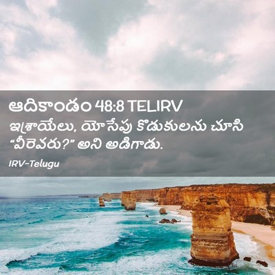 Picture 02 - ఆదికాండం 48:8 TELIRV - ఇశ్రాయేలు, యోసేపు - Bible Verse Picture