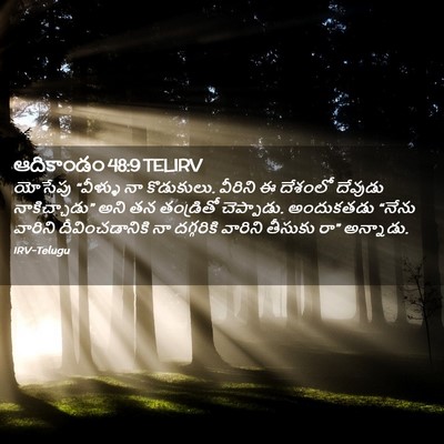 Picture 02 - ఆదికాండం 48:9 TELIRV - యోసేపు “వీళ్ళు నా - Bible Verse Picture