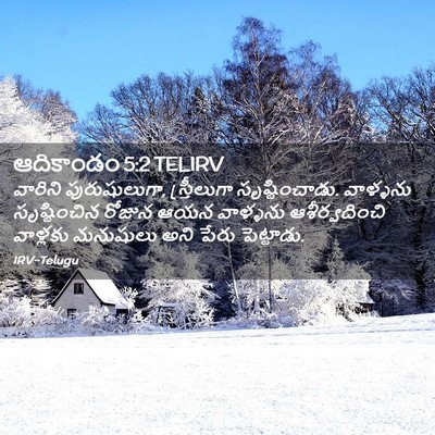 Picture 02 - ఆదికాండం 5:2 TELIRV - వారిని - Bible Verse Picture