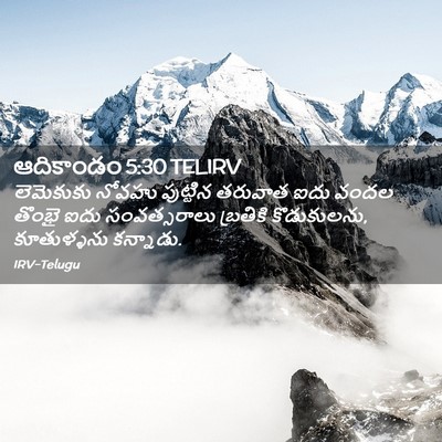 Picture 02 - ఆదికాండం 5:30 TELIRV - లెమెకుకు నోవహు - Bible Verse Picture