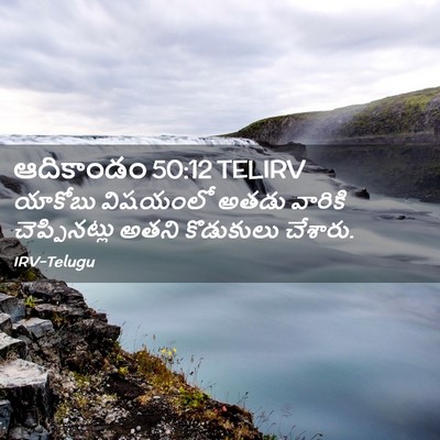 Picture 02 - ఆదికాండం 50:12 TELIRV - యాకోబు విషయంలో - Bible Verse Picture