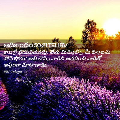 Picture 02 - ఆదికాండం 50:21 TELIRV - కాబట్టి - Bible Verse Picture