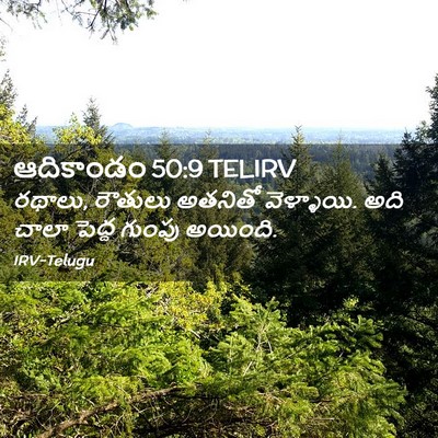 Picture 02 - ఆదికాండం 50:9 TELIRV - రథాలు, రౌతులు - Bible Verse Picture