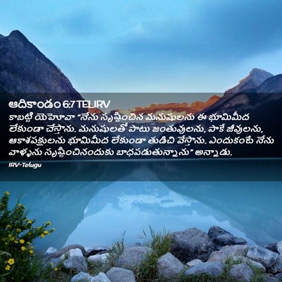 Picture 02 - ఆదికాండం 6:7 TELIRV - కాబట్టి యెహోవా - Bible Verse Picture