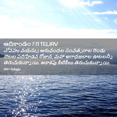 Picture 02 - ఆదికాండం 7:11 TELIRV - నోవహు వయస్సు - Bible Verse Picture