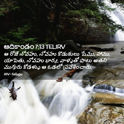 Picture 02 - ఆదికాండం 7:13 TELIRV - ఆ రోజే నోవహు, నోవహు - Bible Verse Picture