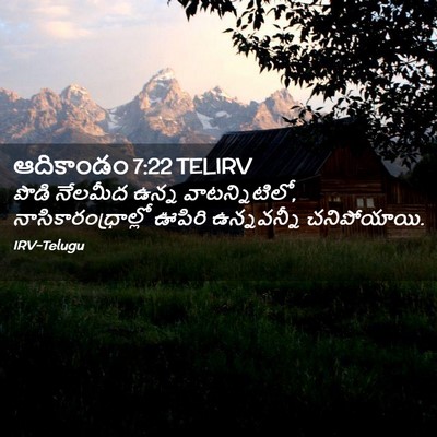 Picture 02 - ఆదికాండం 7:22 TELIRV - పొడి నేలమీద ఉన్న - Bible Verse Picture
