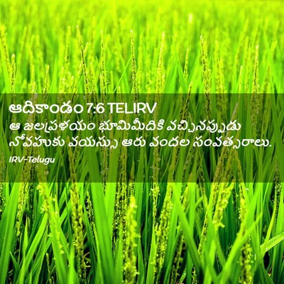 Picture 02 - ఆదికాండం 7:6 TELIRV - ఆ జలప్రళయం - Bible Verse Picture