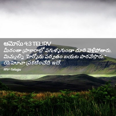 Picture 02 - ఆమోసు 4:3 TELIRV - మీరంతా - Bible Verse Picture