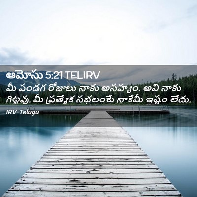 Picture 02 - ఆమోసు 5:21 TELIRV - మీ పండగ రోజులు - Bible Verse Picture