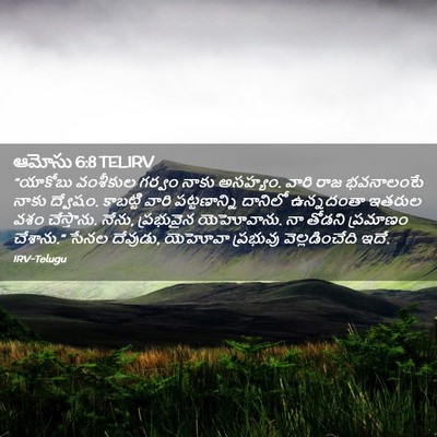 Picture 02 - ఆమోసు 6:8 TELIRV - “యాకోబు వంశీకుల - Bible Verse Picture
