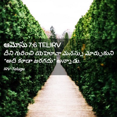 Picture 02 - ఆమోసు 7:6 TELIRV - దీని గురించి - Bible Verse Picture