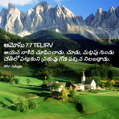 Picture 02 - ఆమోసు 7:7 TELIRV - ఆయన నాకిది - Bible Verse Picture