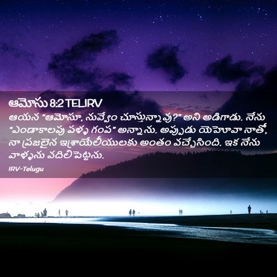 Picture 02 - ఆమోసు 8:2 TELIRV - ఆయన “ఆమోసూ, - Bible Verse Picture