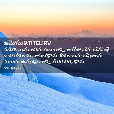 Picture 02 - ఆమోసు 9:11 TELIRV - పడిపోయిన దావీదు - Bible Verse Picture