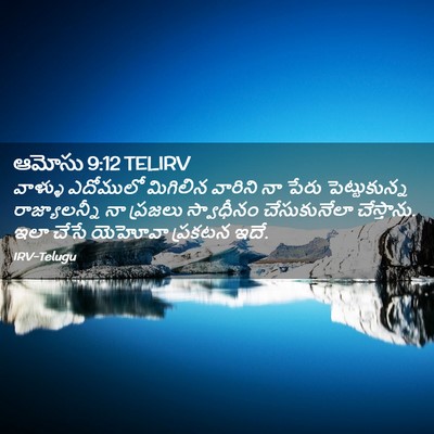Picture 02 - ఆమోసు 9:12 TELIRV - వాళ్ళు ఎదోములో - Bible Verse Picture