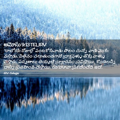 Picture 02 - ఆమోసు 9:13 TELIRV - “రాబోయే రోజుల్లో - Bible Verse Picture
