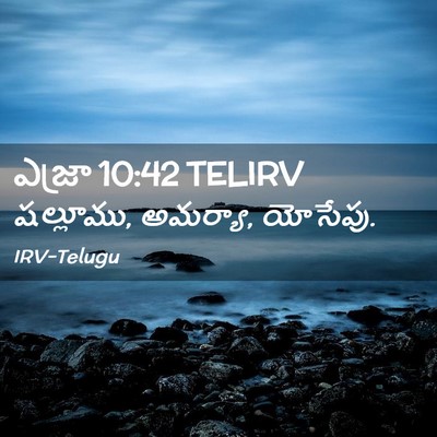 Picture 02 - ఎజ్రా 10:42 TELIRV - షల్లూము, అమర్యా, - Bible Verse Picture