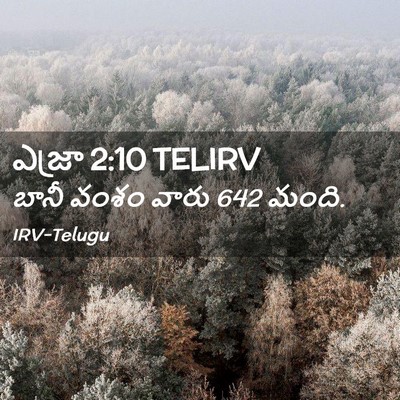 Picture 02 - ఎజ్రా 2:10 TELIRV - బానీ వంశం వారు 642 - Bible Verse Picture