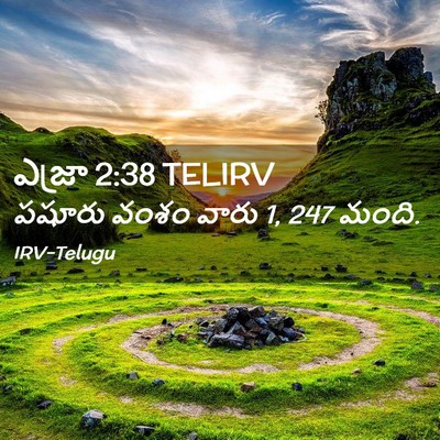 Picture 02 - ఎజ్రా 2:38 TELIRV - పషూరు వంశం వారు 1, 247 - Bible Verse Picture
