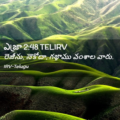 Picture 02 - ఎజ్రా 2:48 TELIRV - రెజీను, నెకోదా, - Bible Verse Picture
