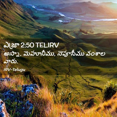 Picture 02 - ఎజ్రా 2:50 TELIRV - అస్నా, మెహూనీము, - Bible Verse Picture