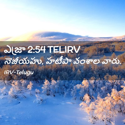 Picture 02 - ఎజ్రా 2:54 TELIRV - నెజీయహు, హటీపా - Bible Verse Picture