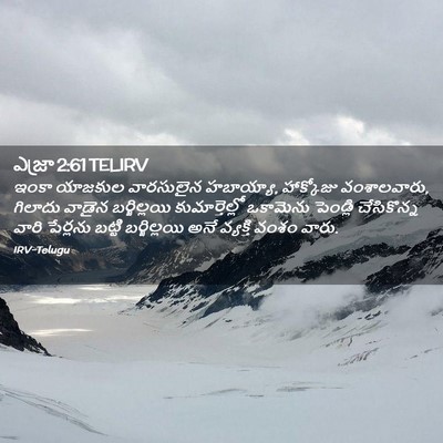 Picture 02 - ఎజ్రా 2:61 TELIRV - ఇంకా యాజకుల - Bible Verse Picture