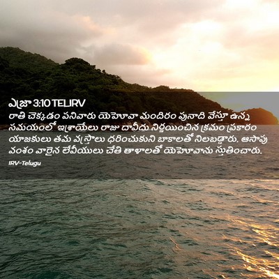 Picture 02 - ఎజ్రా 3:10 TELIRV - రాతి చెక్కడం - Bible Verse Picture