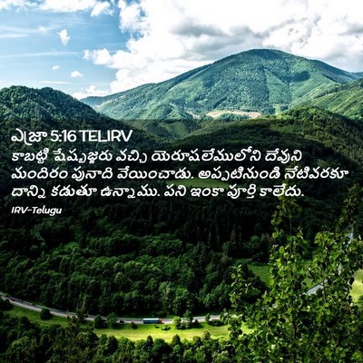 Picture 02 - ఎజ్రా 5:16 TELIRV - కాబట్టి - Bible Verse Picture
