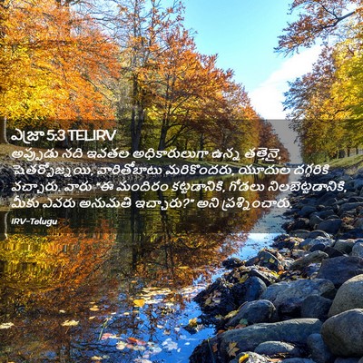 Picture 02 - ఎజ్రా 5:3 TELIRV - అప్పుడు నది ఇవతల - Bible Verse Picture
