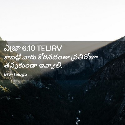 Picture 02 - ఎజ్రా 6:10 TELIRV - కాబట్టి వారు - Bible Verse Picture