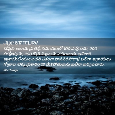 Picture 02 - ఎజ్రా 6:17 TELIRV - దేవుని ఆలయ - Bible Verse Picture