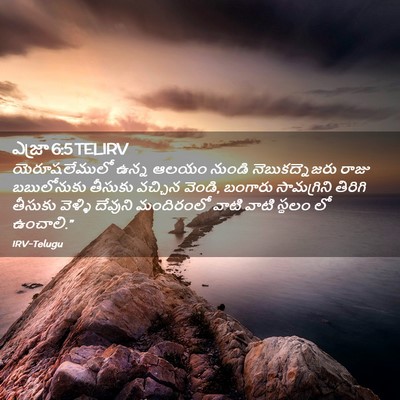 Picture 02 - ఎజ్రా 6:5 TELIRV - యెరూషలేములో ఉన్న - Bible Verse Picture
