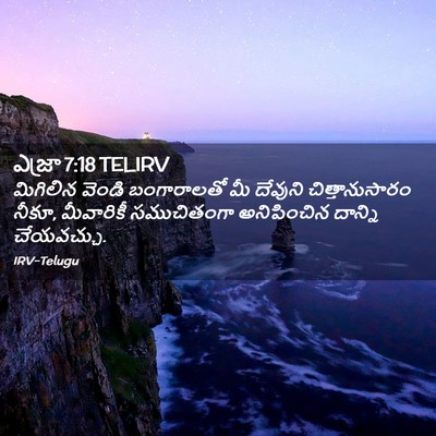Picture 02 - ఎజ్రా 7:18 TELIRV - మిగిలిన వెండి - Bible Verse Picture