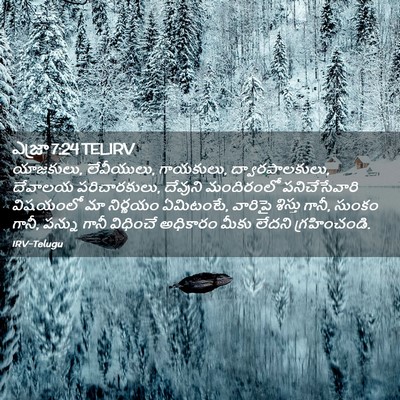Picture 02 - ఎజ్రా 7:24 TELIRV - యాజకులు, లేవీయులు, - Bible Verse Picture