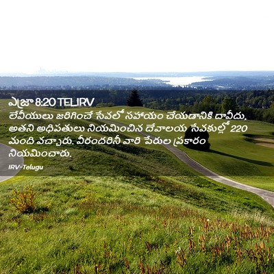 Picture 02 - ఎజ్రా 8:20 TELIRV - లేవీయులు జరిగించే - Bible Verse Picture