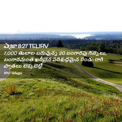Picture 02 - ఎజ్రా 8:27 TELIRV - 7,000 తులాల బరువున్న 20 - Bible Verse Picture