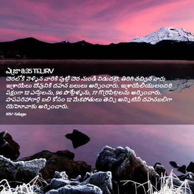 Picture 02 - ఎజ్రా 8:35 TELIRV - చెరలోకి వెళ్ళిన - Bible Verse Picture