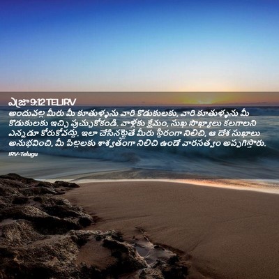 Picture 02 - ఎజ్రా 9:12 TELIRV - అందువల్ల మీరు మీ - Bible Verse Picture