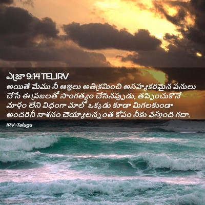 Picture 02 - ఎజ్రా 9:14 TELIRV - అయితే మేము నీ - Bible Verse Picture
