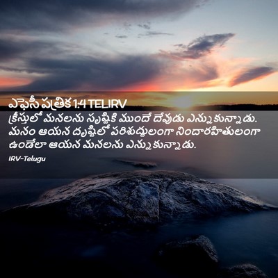 Picture 02 - ఎఫెసీ పత్రిక 1:4 TELIRV - క్రీస్తులో మనలను - Bible Verse Picture