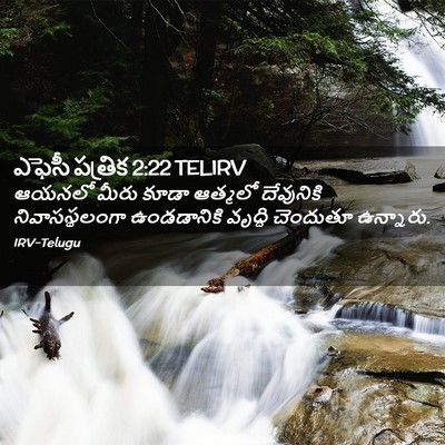 Picture 02 - ఎఫెసీ పత్రిక 2:22 TELIRV - ఆయనలో మీరు కూడా - Bible Verse Picture