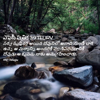 Picture 02 - ఎఫెసీ పత్రిక 3:9 TELIRV - సర్వ సృష్టికర్త - Bible Verse Picture