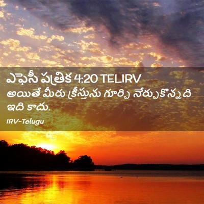 Picture 02 - ఎఫెసీ పత్రిక 4:20 TELIRV - అయితే మీరు - Bible Verse Picture