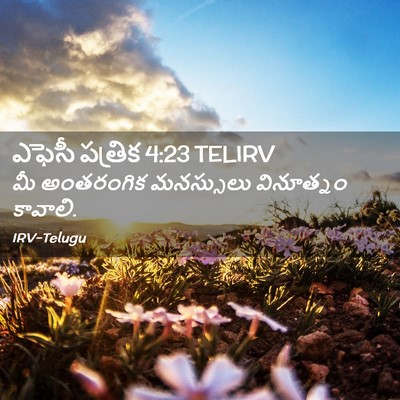 Picture 02 - ఎఫెసీ పత్రిక 4:23 TELIRV - మీ అంతరంగిక - Bible Verse Picture