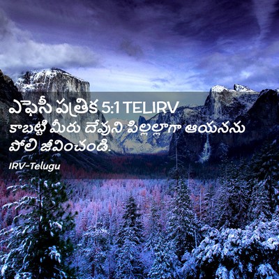 Picture 02 - ఎఫెసీ పత్రిక 5:1 TELIRV - కాబట్టి మీరు - Bible Verse Picture