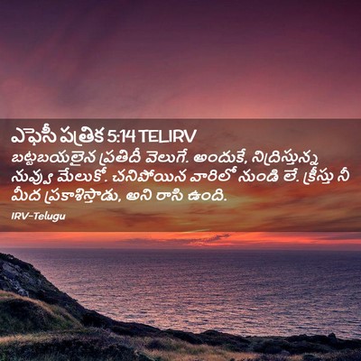 Picture 02 - ఎఫెసీ పత్రిక 5:14 TELIRV - బట్టబయలైన ప్రతిదీ - Bible Verse Picture