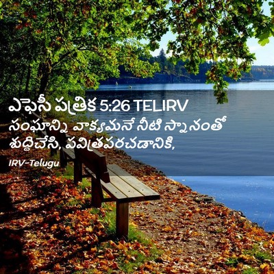 Picture 02 - ఎఫెసీ పత్రిక 5:26 TELIRV - సంఘాన్ని వాక్యమనే - Bible Verse Picture